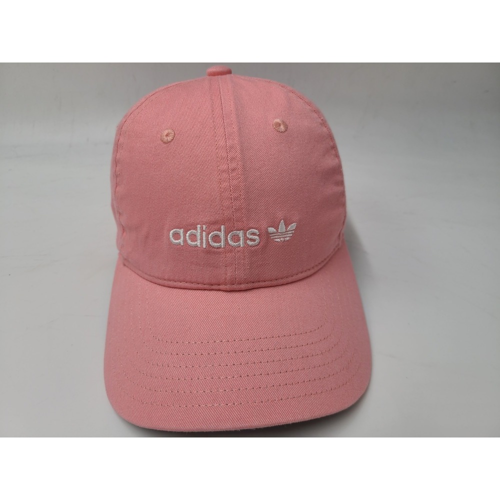 Women Adidas Trefoil OSFW Strapback Adjustable (Fits‎ Small) Hat Cap Pink White
